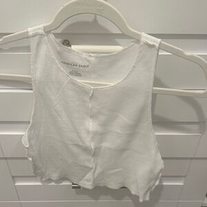 American Eagle Outfitters White Crop Top Tank